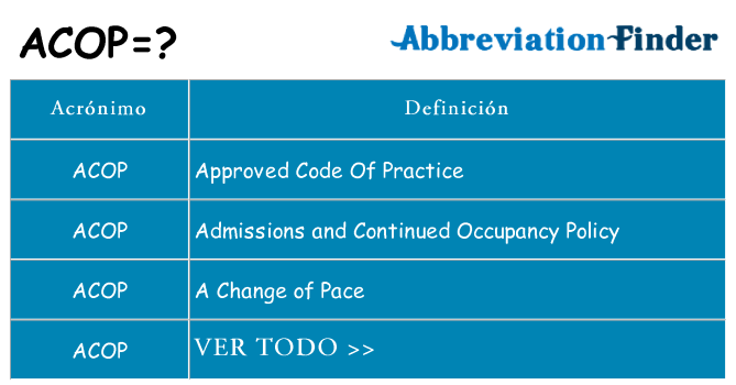 ¿Qué quiere decir acop