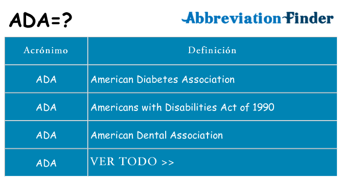 ¿Qué quiere decir ada