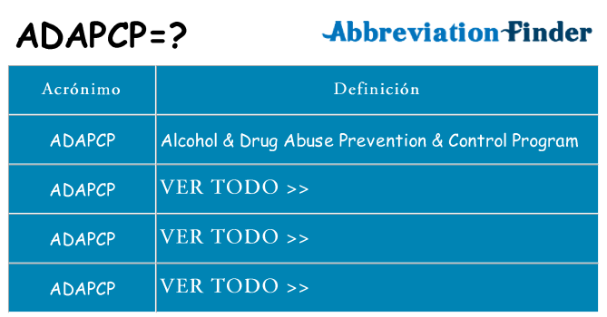 ¿Qué quiere decir adapcp