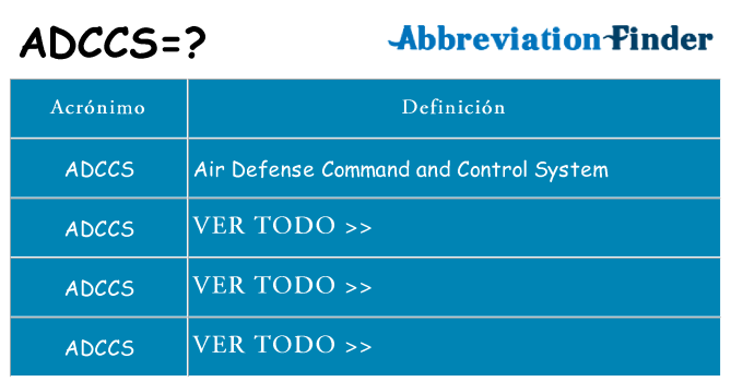 ¿Qué quiere decir adccs