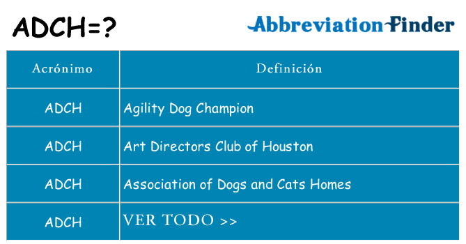 ¿Qué quiere decir adch