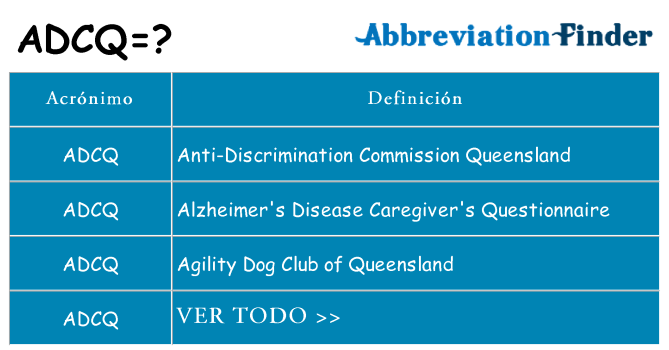 ¿Qué quiere decir adcq