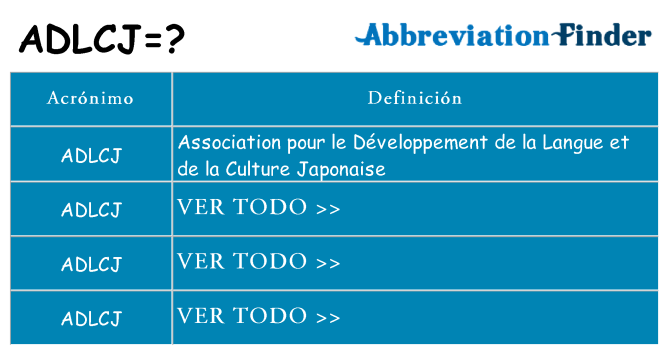 ¿Qué quiere decir adlcj
