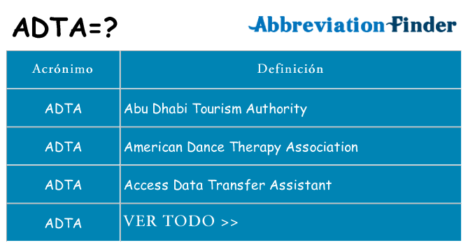 ¿Qué quiere decir adta