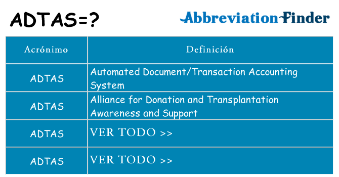 ¿Qué quiere decir adtas