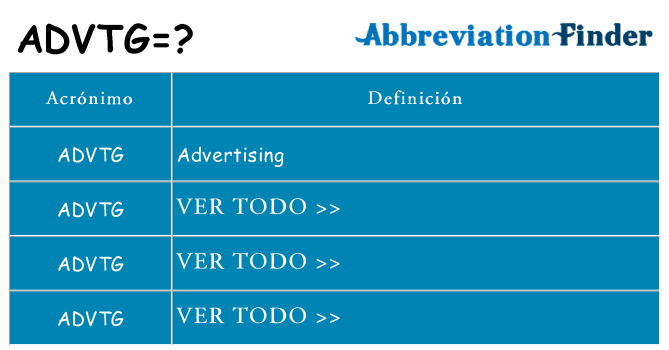 ¿Qué quiere decir advtg