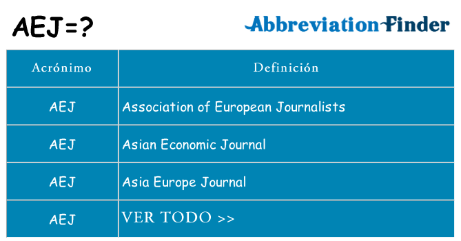 ¿Qué quiere decir aej