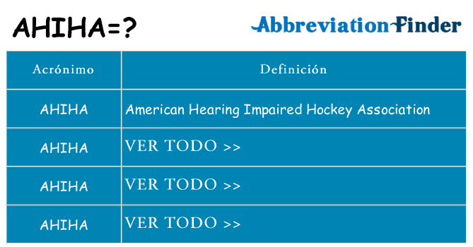 ¿Qué quiere decir ahiha