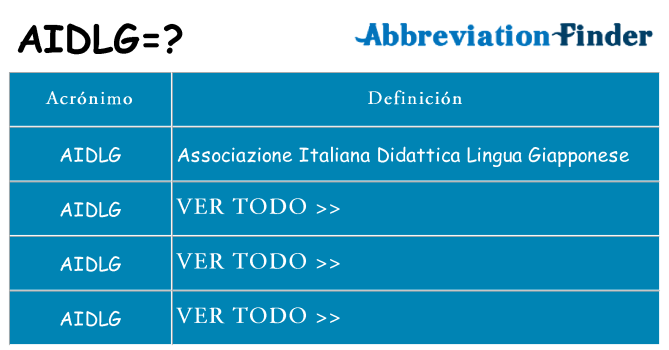 ¿Qué quiere decir aidlg