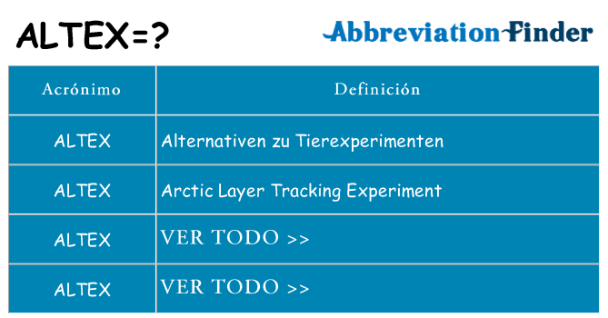 ¿Qué quiere decir altex