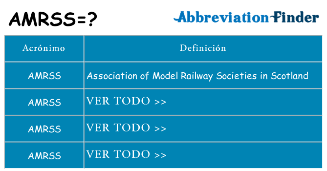 ¿Qué quiere decir amrss
