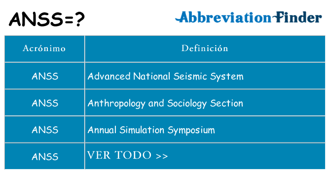 ¿Qué quiere decir anss