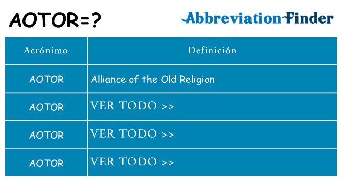 ¿Qué quiere decir aotor