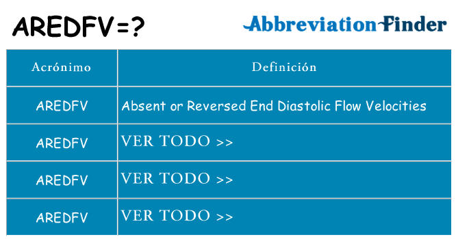 ¿Qué quiere decir aredfv