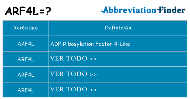 ¿Qué quiere decir arf4l