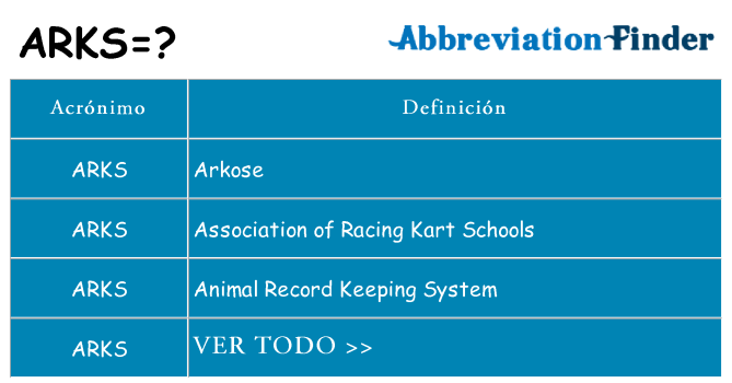 ¿Qué quiere decir arks
