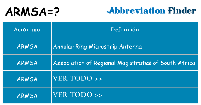 ¿Qué quiere decir armsa