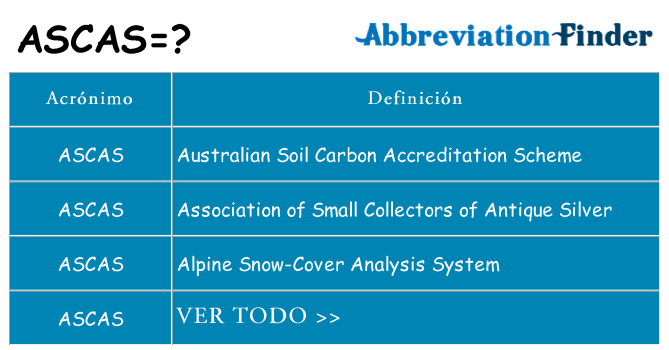 ¿Qué quiere decir ascas