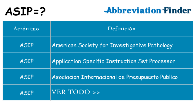 ¿Qué quiere decir asip