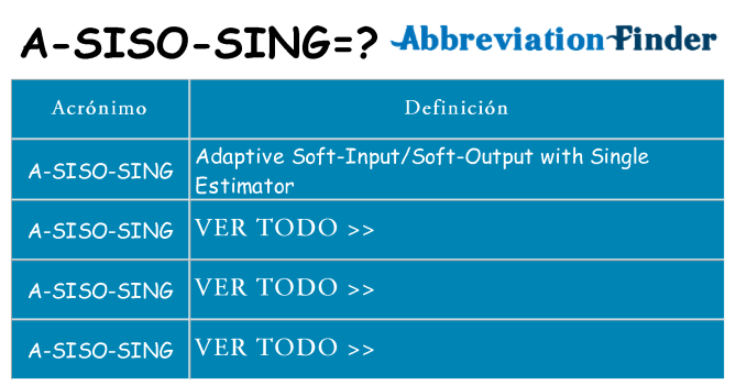 ¿Qué quiere decir a-siso-sing