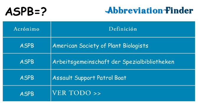¿Qué quiere decir aspb