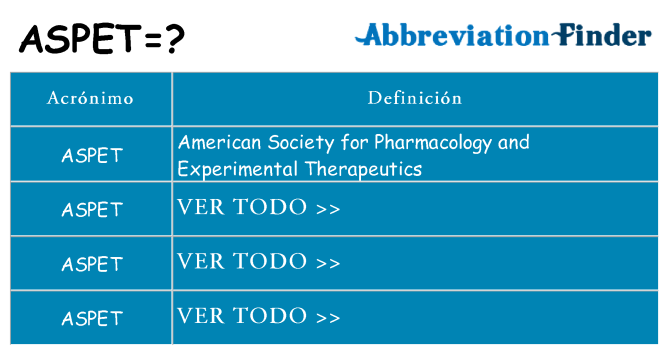¿Qué quiere decir aspet