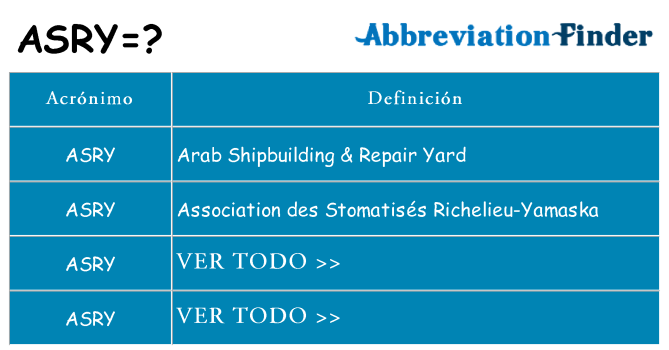 ¿Qué quiere decir asry