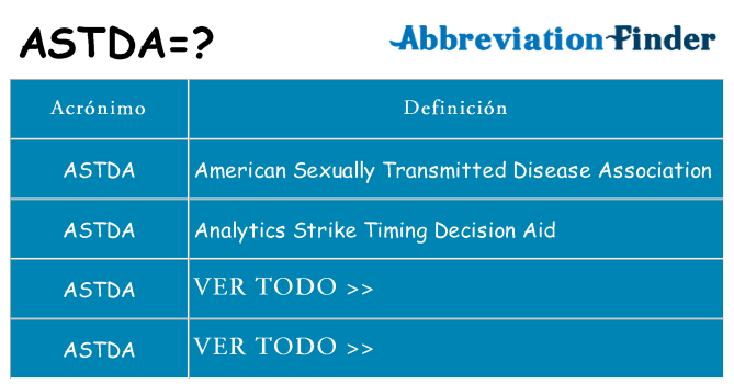 ¿Qué quiere decir astda