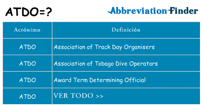 ¿Qué quiere decir atdo