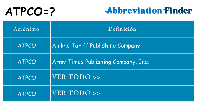 ¿Qué quiere decir atpco