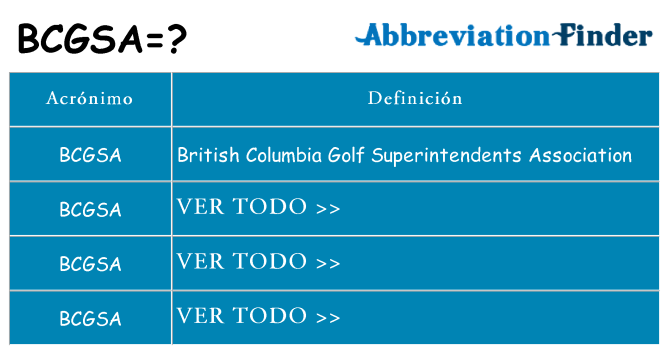 ¿Qué quiere decir bcgsa