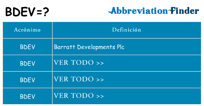 ¿Qué quiere decir bdev