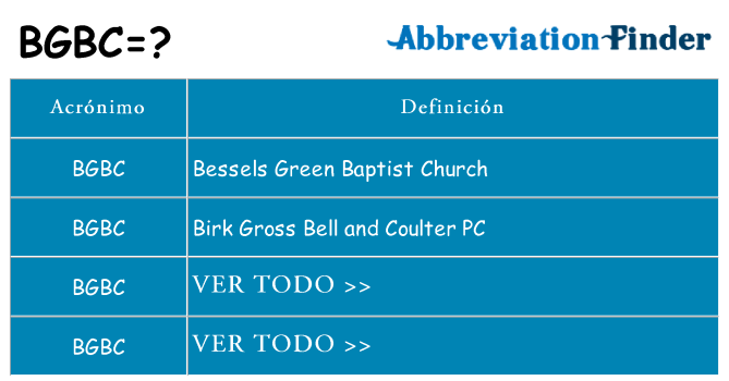 ¿Qué quiere decir bgbc