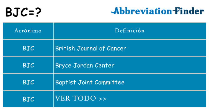 ¿Qué quiere decir bjc