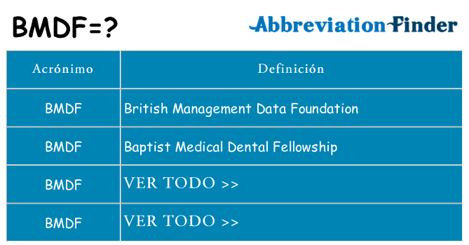 ¿Qué quiere decir bmdf