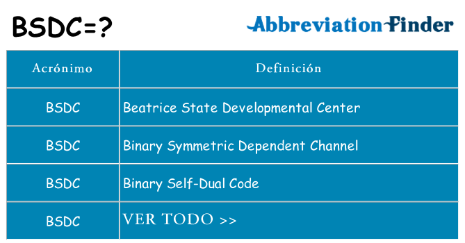 ¿Qué quiere decir bsdc