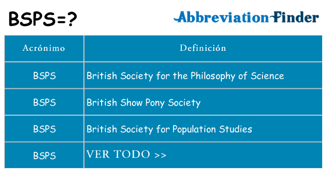 ¿Qué quiere decir bsps