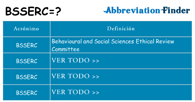 ¿Qué quiere decir bsserc
