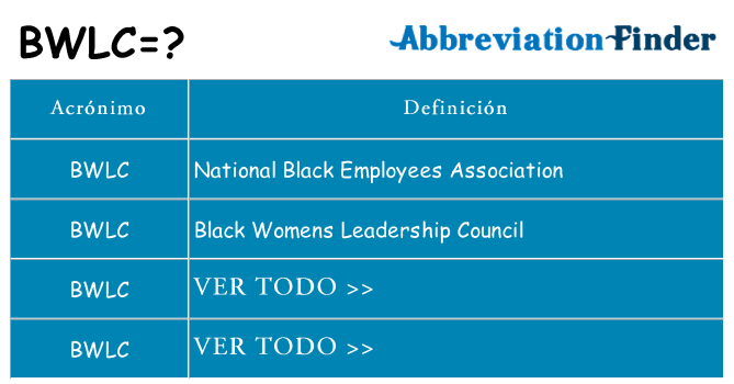 ¿Qué quiere decir bwlc