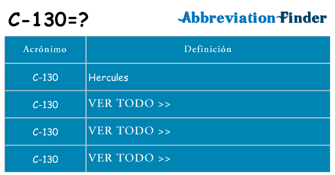¿Qué quiere decir c-130