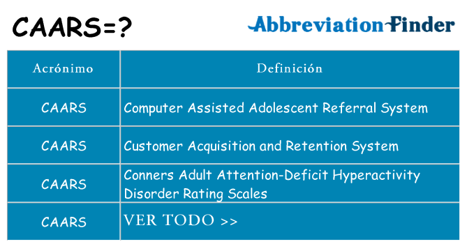 ¿Qué quiere decir caars