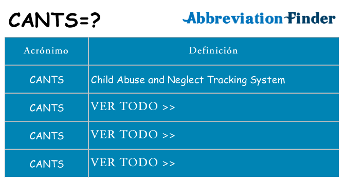 ¿Qué quiere decir cants