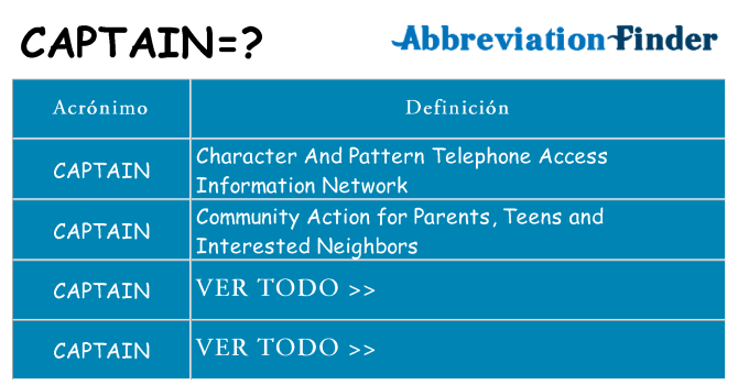 ¿Qué quiere decir captain