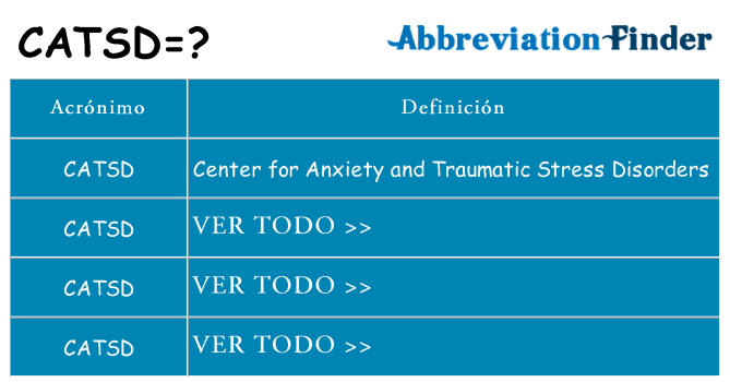 ¿Qué quiere decir catsd