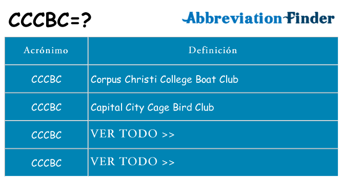 ¿Qué quiere decir cccbc
