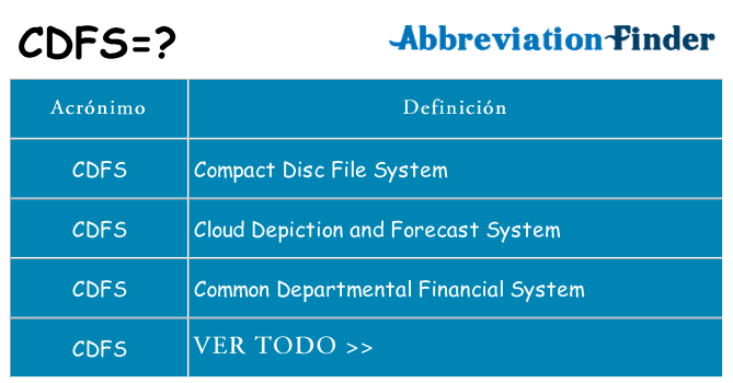 ¿Qué quiere decir cdfs