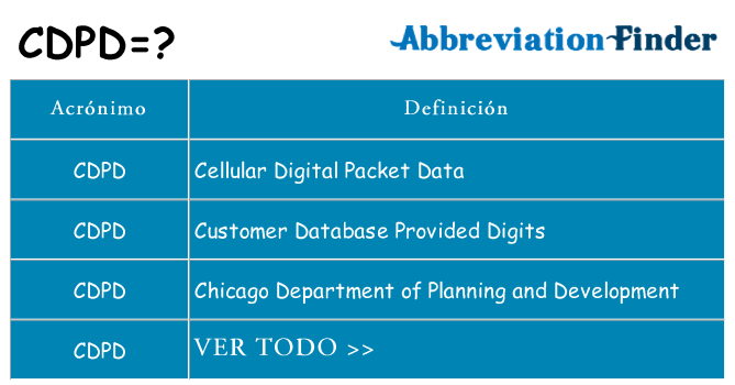 ¿Qué quiere decir cdpd