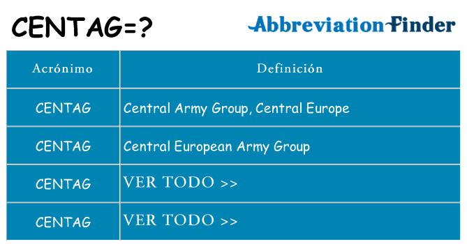 ¿Qué quiere decir centag