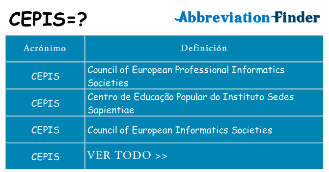 ¿Qué quiere decir cepis