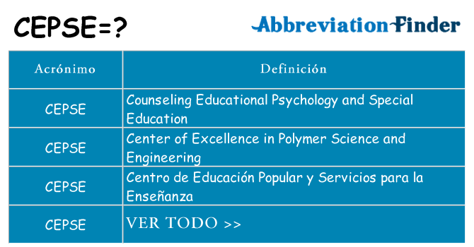 ¿Qué quiere decir cepse